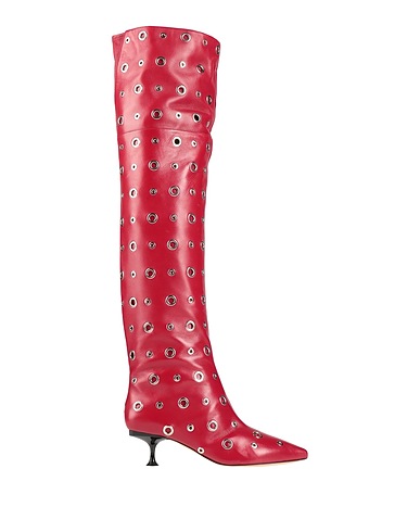 SERGIO ROSSI Boots Brick red Leather