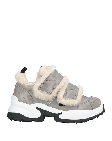SERGIO ROSSI Sneakers Grey Calfskin, Shearling