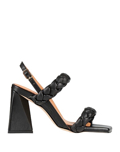 CAFèNOIR Sandals Black Textile fibres