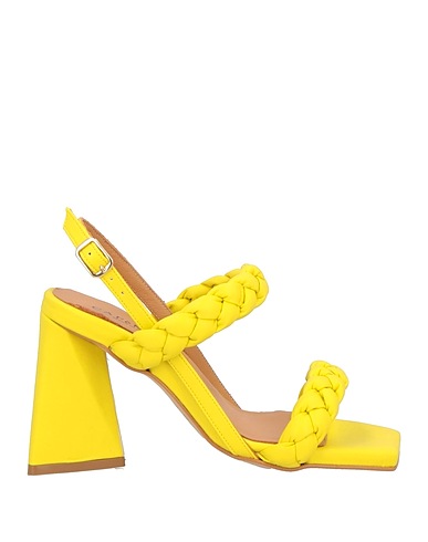 CAFèNOIR Sandals Yellow Textile fibres