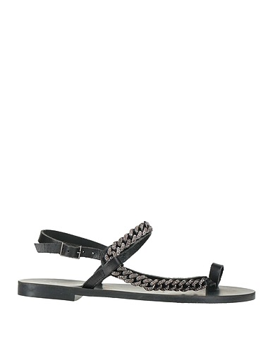 SANDIA Flip flops Black Leather