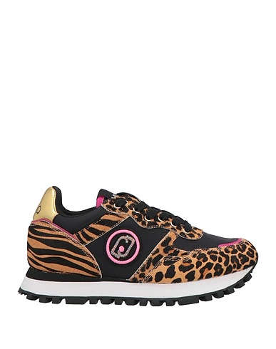 LIU •JO Sneakers Black Leather, Textile fibers