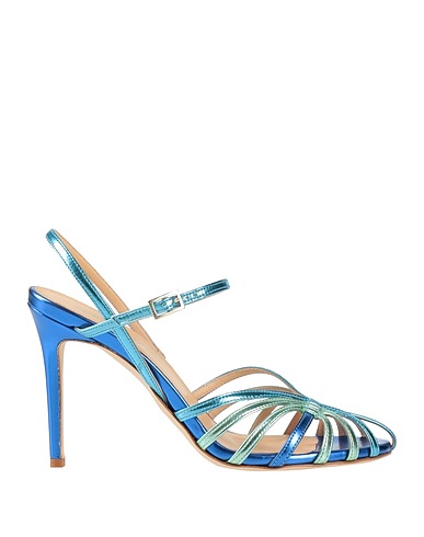 SEMICOUTURE Sandali Azzurro Fibre sintetiche