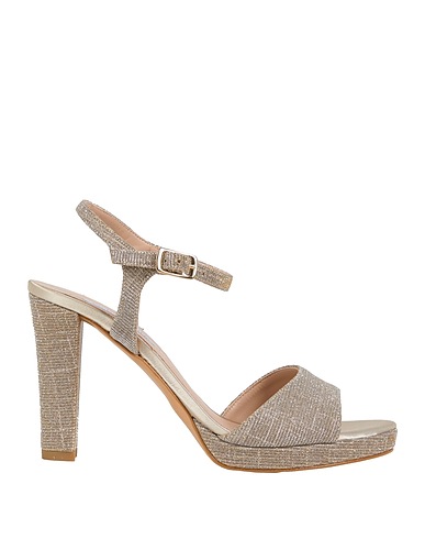 VICTORIA CHRIS Napoli Sandals Platinum Textile fibres