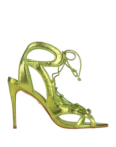 CARRANO Sandals Lime green Leather
