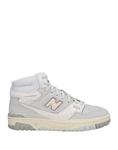 NEW BALANCE Sneakers Grey Leather, Textile fibers, Recycled rubber