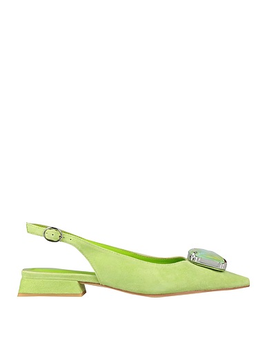 ALMA EN PENA. Ballerinas Limettengrün Leder