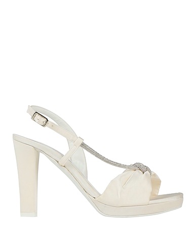 VICTORIA CHRIS Napoli Sandals Ivory Textile fibres
