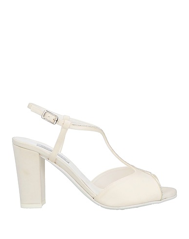 VICTORIA CHRIS Napoli Sandals Ivory Textile fibers