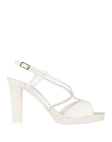 VICTORIA CHRIS Napoli Sandals Ivory Textile fibres