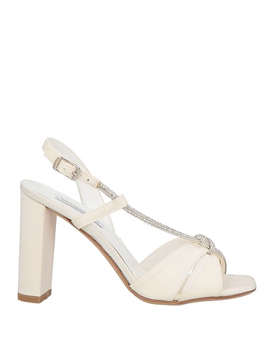 VICTORIA CHRIS Napoli Sandals Ivory Textile fibers