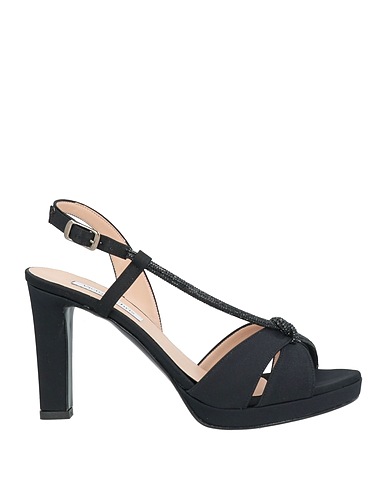 VICTORIA CHRIS Napoli Sandals Black Textile fibers