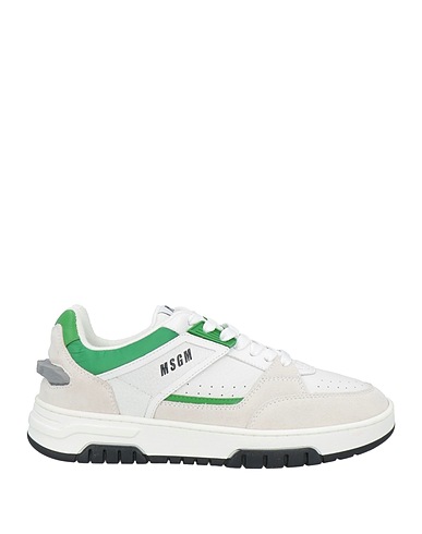 MSGM Sneakers Off white Leather, Textile fibres