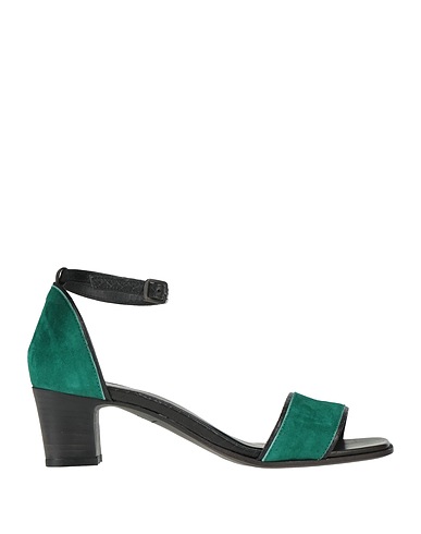 PANTANETTI Sandals Emerald green Leather