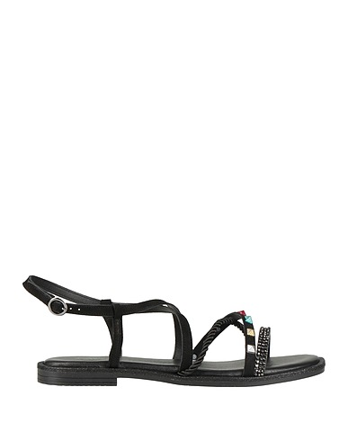 TOSCA BLU Sandals Leather, Textile fibres