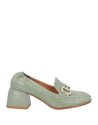 LAURA BELLARIVA Loafers Sage green Leather