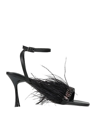 GAëLLE Paris Sandals Black Leather