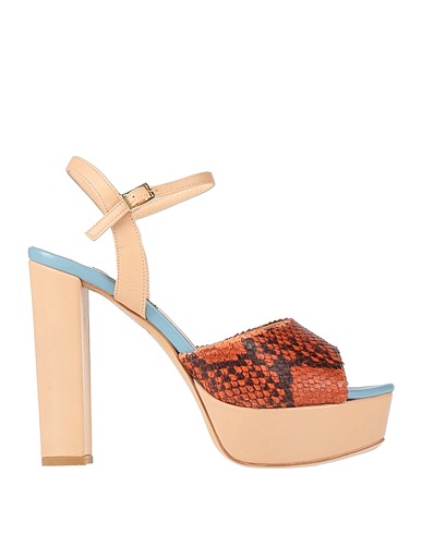 TWIGGY Sandals Orange Leather