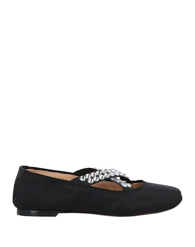 CASADEI Ballet flats Black Textile fibres