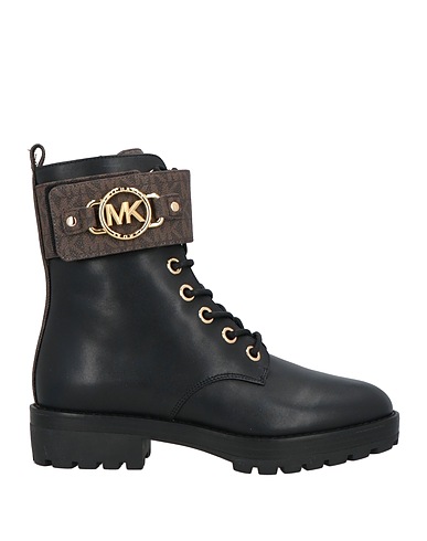MICHAEL MICHAEL KORS ショートブーツ ブラック 革（なめし加工） / 紡績繊維