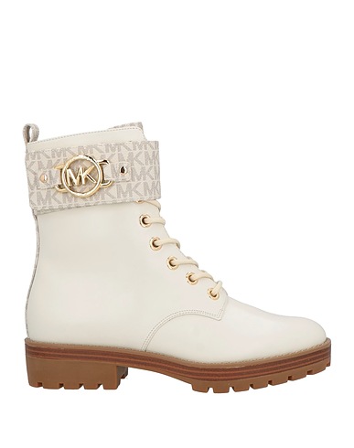 MICHAEL MICHAEL KORS Stiefelette Cremeweiß Leder, Gewebefasern