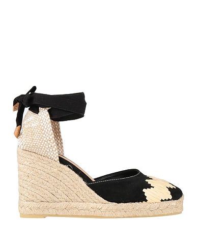 CASTAÑER Espadrilles Black Textile fibers, Leather