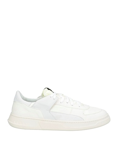 RUN OF Sneakers Bianco Pelle, Fibre tessili