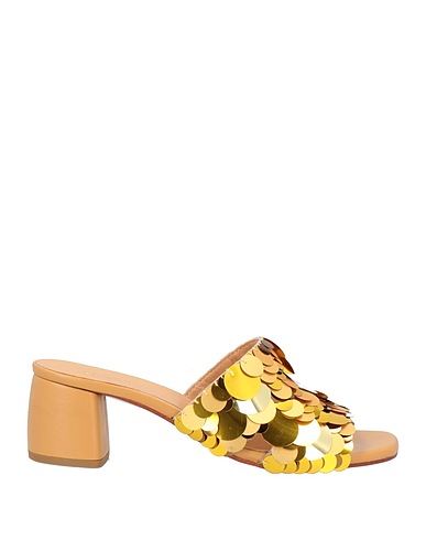 MALÌPARMI Sandals Gold Textile fibres