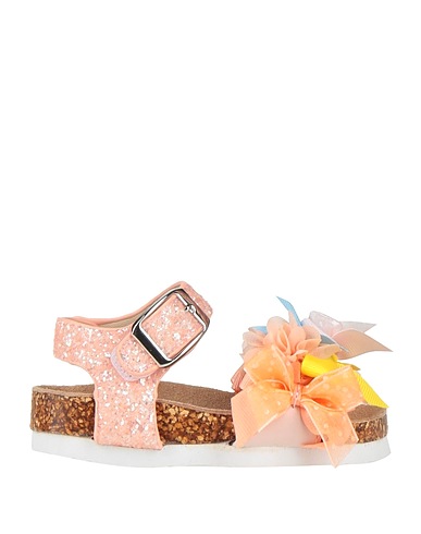 COLORS OF CALIFORNIA Sandals Pink Leather, Textile fibres