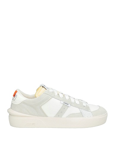 STRYPE Sneakers White Leather, Textile fibers