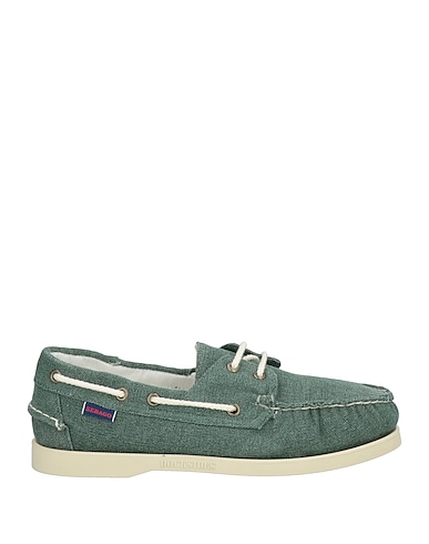 SEBAGO Loafers Military green Textile fibres