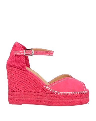 CASTAÑER Espadrilles Magenta Leather, Textile fibers
