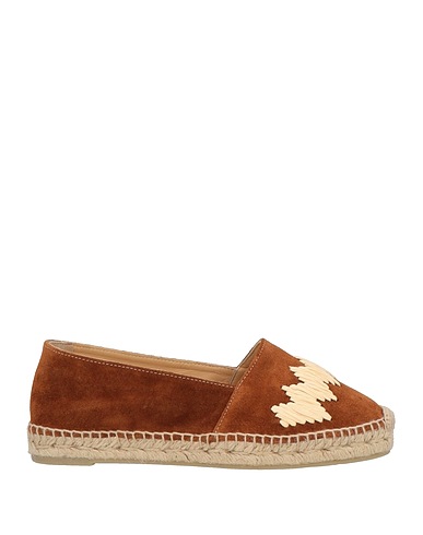 CASTAÑER Espadrillas Marrone Pelle, Fibre tessili