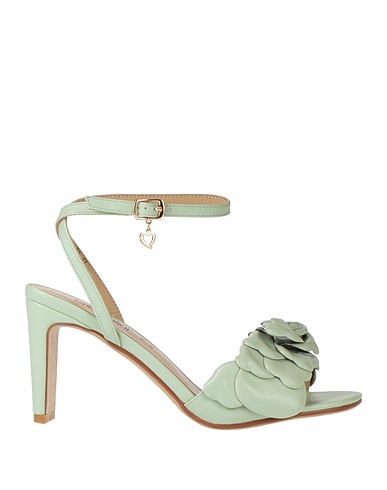 TUA BY BRACCIALINI Sandals Light green Textile fibers