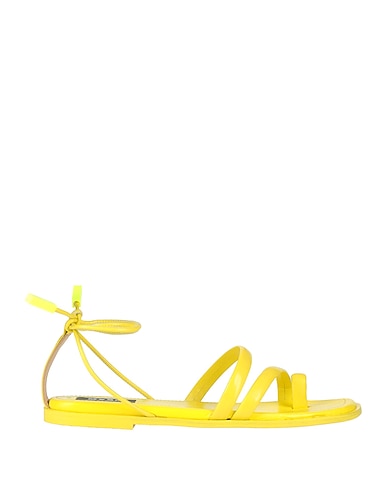 MSGM Flip flops GIALLO Leather