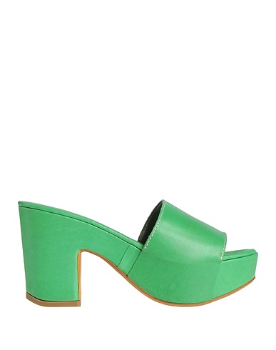SANTEVINCENZIDUE Sandals Green Leather