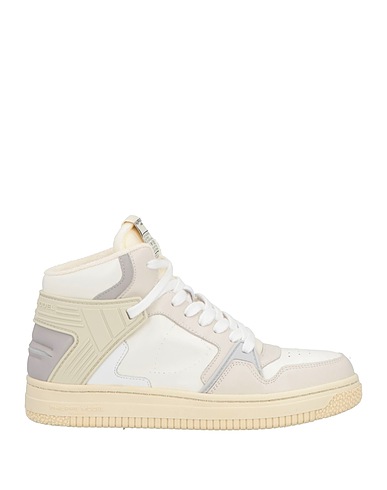 PHILIPPE MODEL Sneakers Off white Leather, Textile fibers