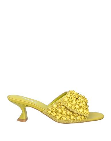 JEANNOT Sandals Lime green Cotton