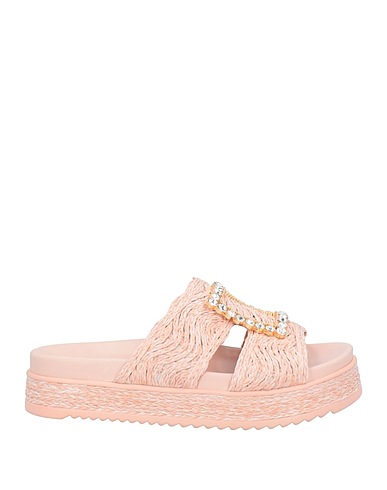 EMANUÉLLE VEE Sandals Pink Natural raffia