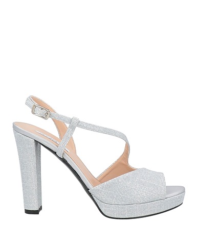 VICTORIA CHRIS Napoli Sandali Argento Fibre tessili