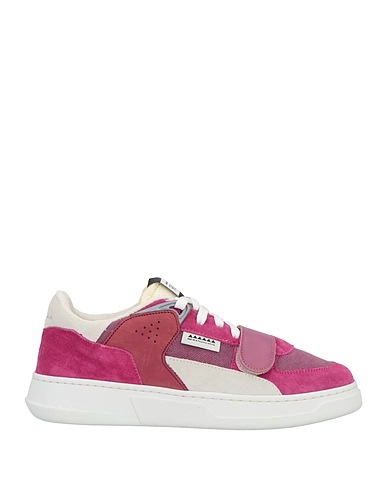 RUN OF Sneakers Mauve Leather, Textile fibres