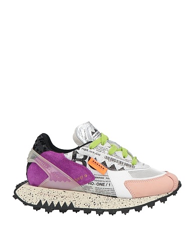 RUN OF Sneakers Blush Leather, Textile fibers