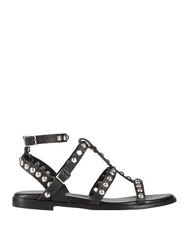 IL LACCIO Sandals Black Calfskin