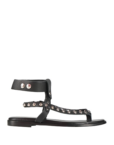IL LACCIO Flip flops Black Calfskin