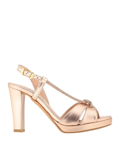VICTORIA CHRIS Napoli Sandals Rose gold Textile fibres