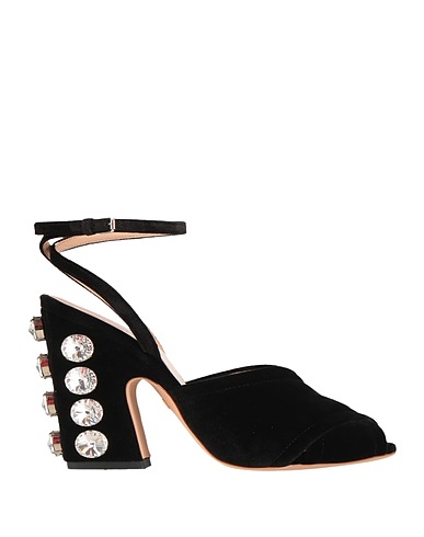 GIAMBATTISTA VALLI Sandals Black Textile fibers