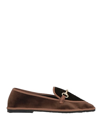 LE FURLANINE Loafers Dark brown Textile fibres