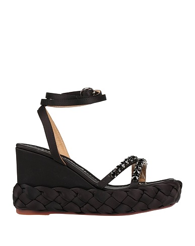 ALMA EN PENA. Sandals Black Textile fibers