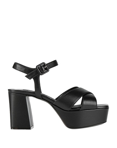 SERGIO ROSSI Sandals Black Leather