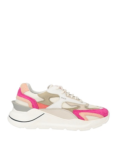 D.A.T.E. Sneakers Elfenbein Leder, Gewebefasern